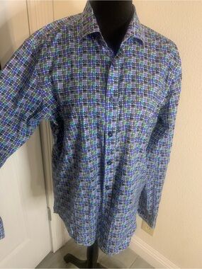Men's Eight x Patterned Long-Sleeve Button-Down Shirt